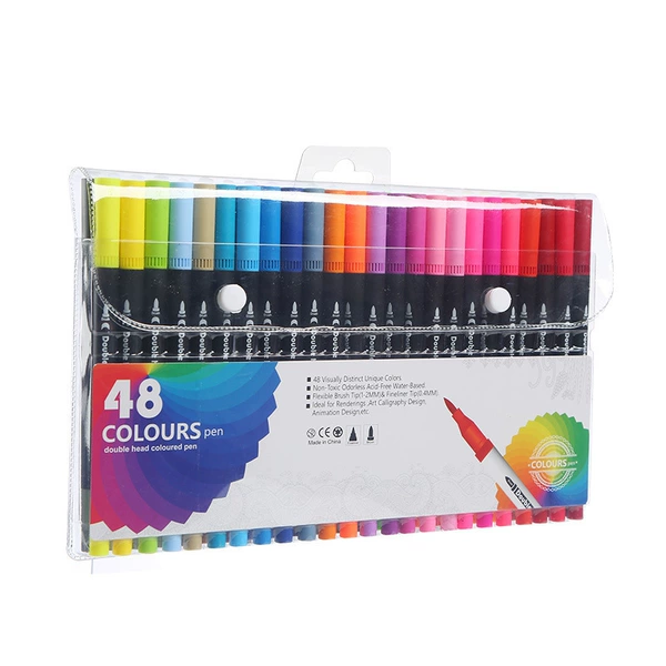 Double-head 48 color black rod [soft head + hook line]
