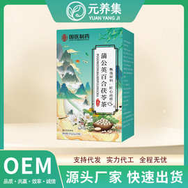 国医制药蒲公英百合茯苓茶散节茶茯苓百合代用茶结节通袋泡茶代发