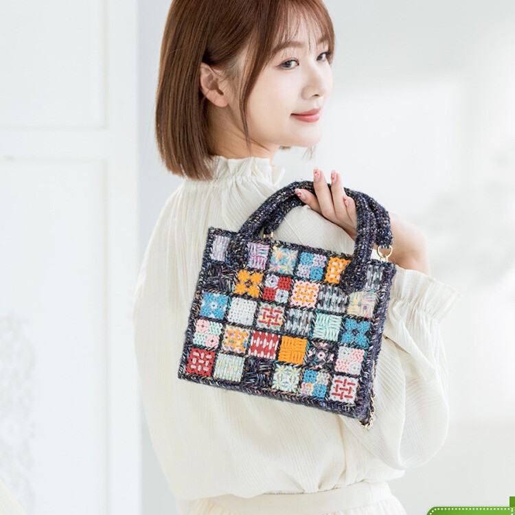 苏苏姐家璀璨网格包手工DIY编织包钩针包包毛线团自制材料包