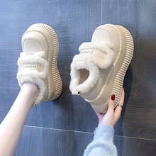 显瘦增高棉鞋冬季加绒加厚2025年新款内增高女鞋子毛毛厚底雪地靴