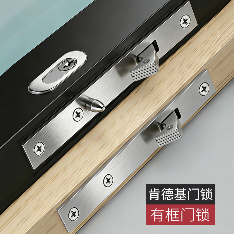 Cerradura de Gancho para Puerta de Vidrio con Marco Aleación de Aluminio Mecánica de Seguridad image 2