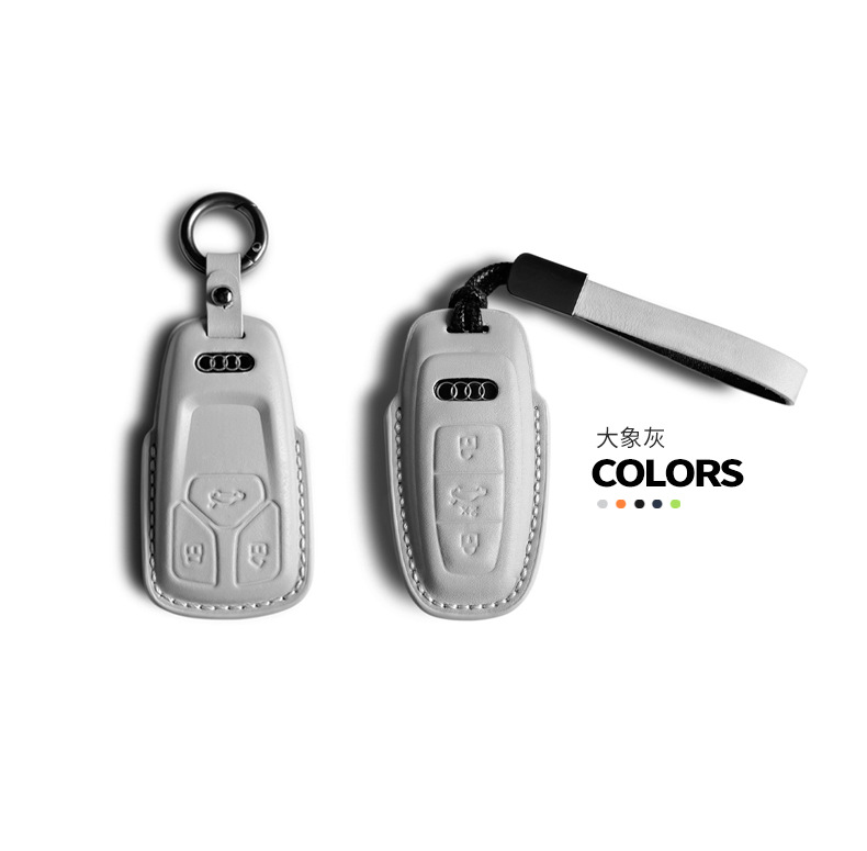 Suitable for Audi Keychain Genuine Leather A4L A7L Q2L Car Key Bag A3 A6L Q5L A8L