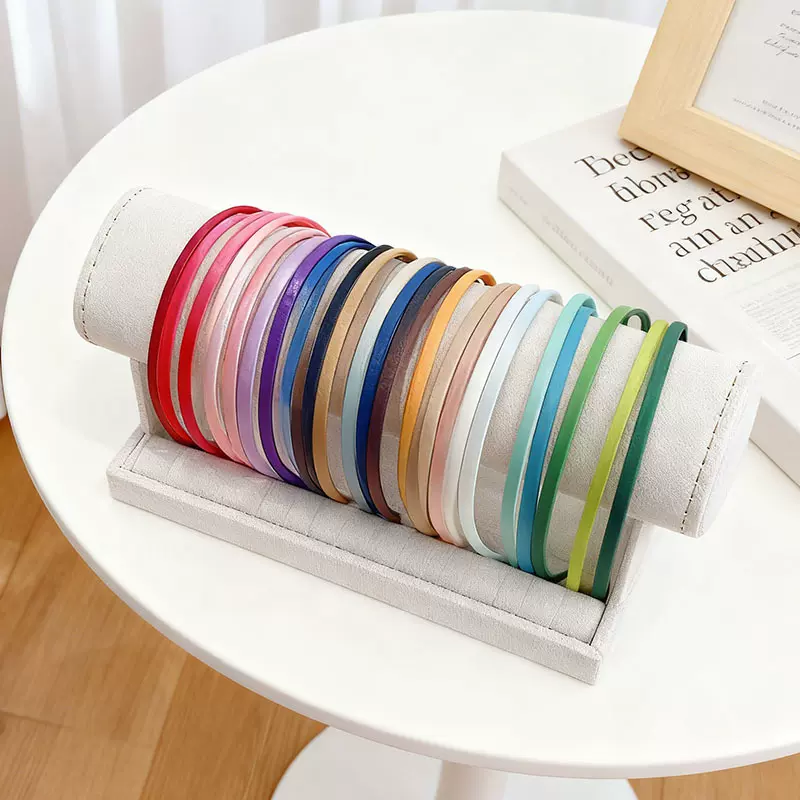 网红泫雅风宽版多色发箍头饰女清新简约糖果色细款丝缎头箍发饰