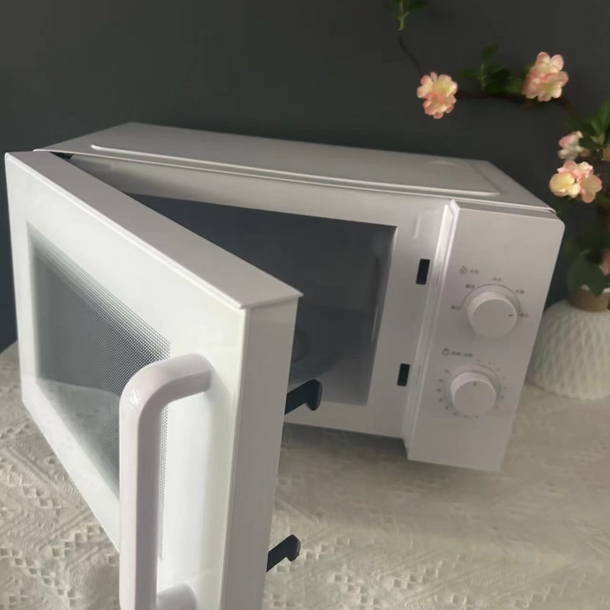 Cross-Border New Model 20L Fully Automatic European-Style Multifunctional Household Small Mechanical Turntable Microwave Oven with Lightwave Baking Function
