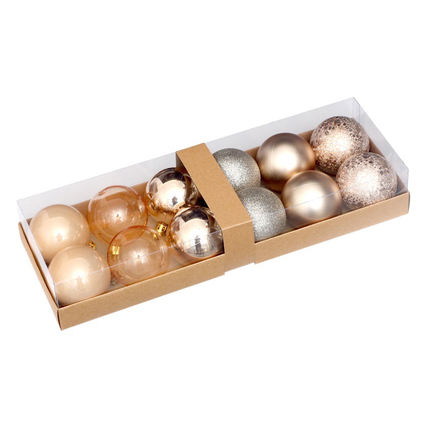 Transfronteriza nuevas decoraciones de Navidad 12 boutique pintado BOLA DE Navidad caja de regalo adornos árbol de Navidad colgante