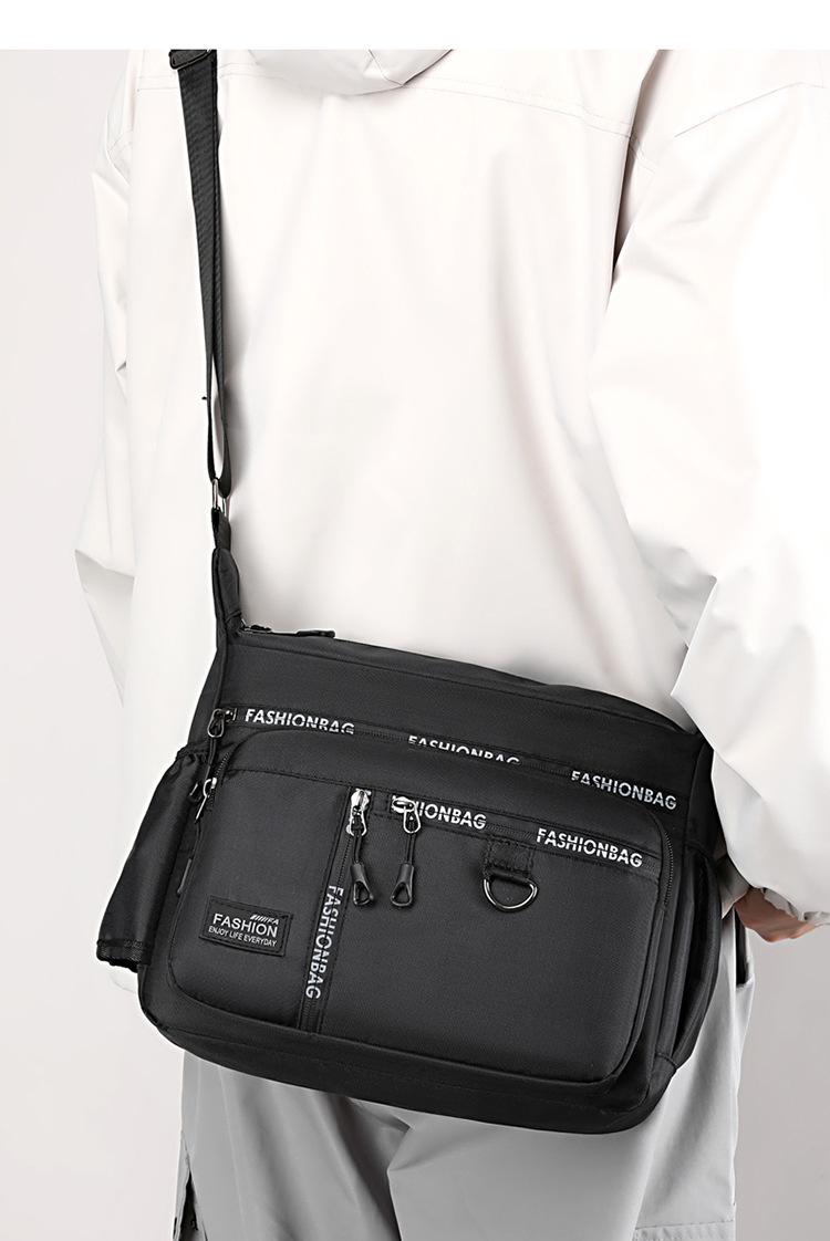 New 2024 men's bag, large-capacity casual men's crossbody bag, waterproof single-shoulder bag, multi-layered business versatile travel bag undefined