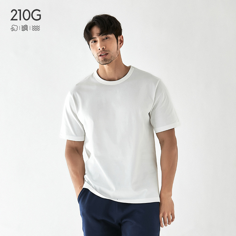 男式T恤日系Vintage日本重磅纯色不透纯棉短袖T恤男女款ins白色潮