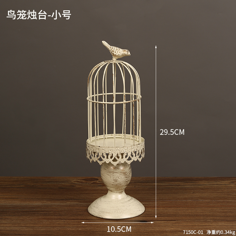 复古欧式铁艺烛台摆件家用餐桌浪漫烛光晚餐道具三头法式蜡烛台座|undefined
