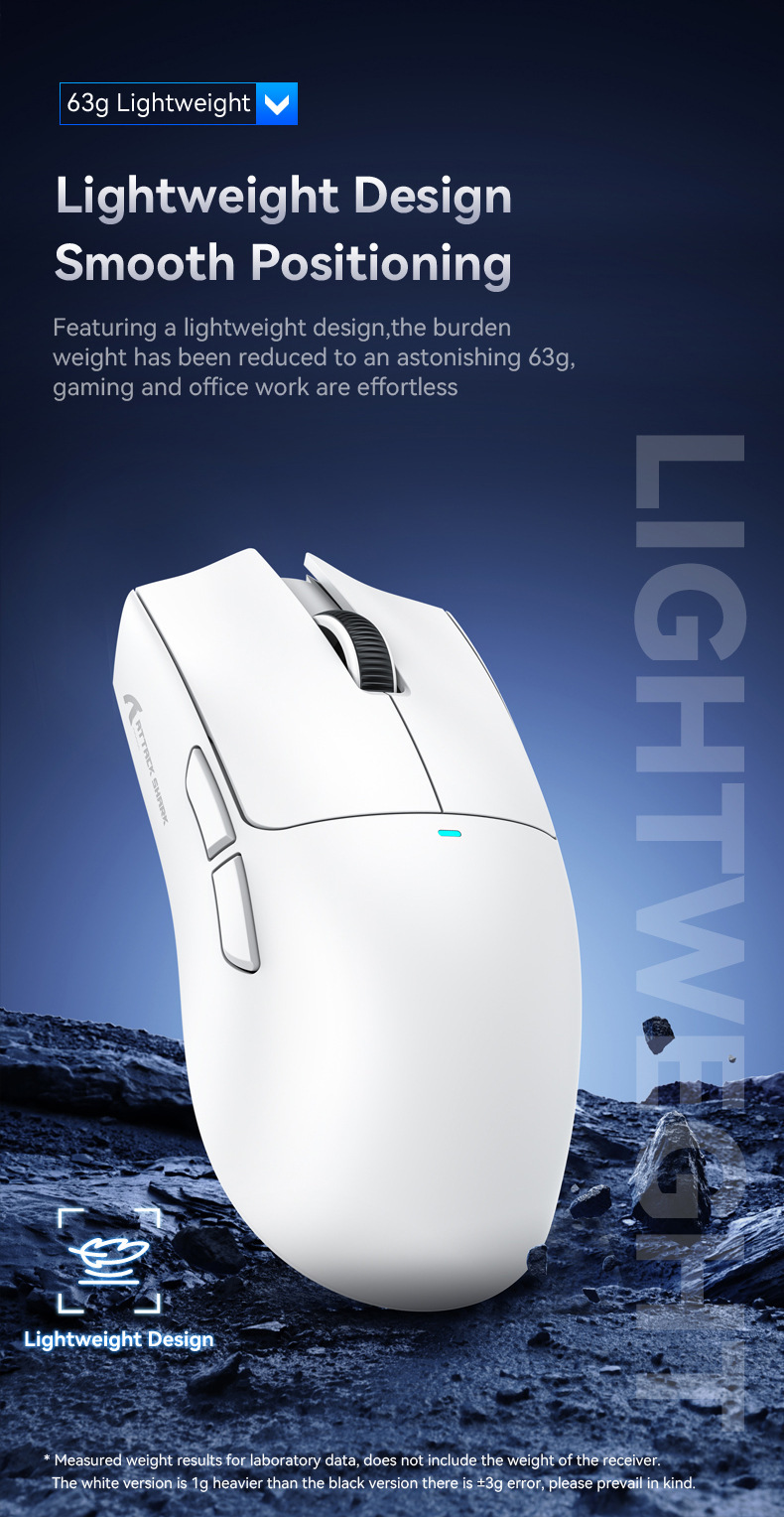 Attack Shark X11 Lightweight Wireless Gaming Mouse Rgb Bluetooth_voghion.com