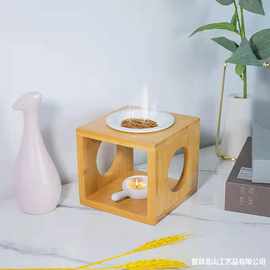 竹制精油扩散放置架   精油香薰扩散燃烧置物架 竹子精油收纳架