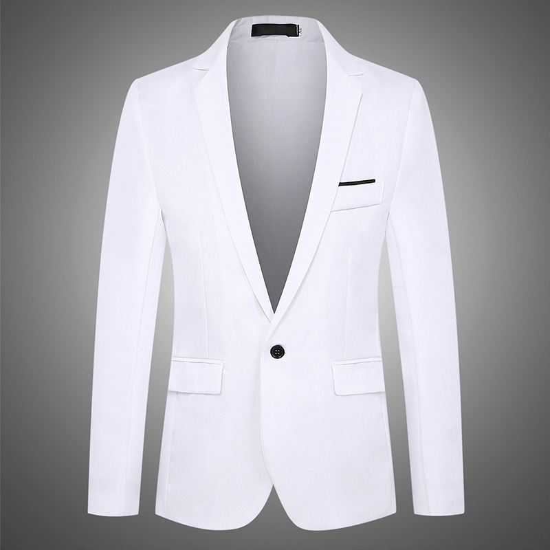 Hombre chaqueta de traje de negocios ocio profesional vestido formal pequeño traje delgado vestido de boda chaqueta de una sola pieza chaqueta