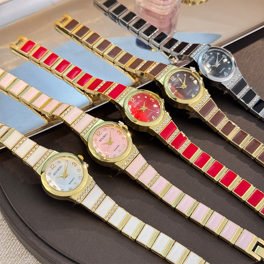 新品时尚仿陶瓷表带女士手链手表气质简约轻奢跨境外贸首饰手表