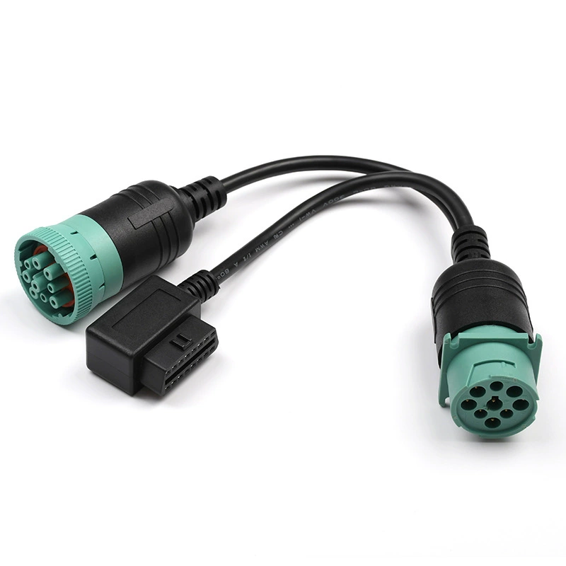 Кабель-переходник для грузовика J1962 на 9P Dechi j1939 Кабель-переходник 9P Cummins j1708 на OBD «один-два»