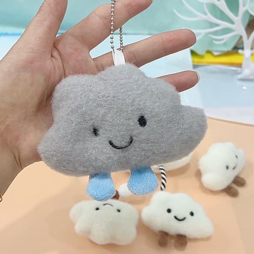 Muñecas de peluche creativas lindas muñecas de nubes colgantes de llaves ropa bolsas accesorios pequeños regalos al por mayor