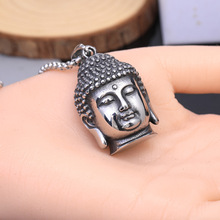 钛钢如来配饰新品佛祖男女吊坠项链佛头挂坠毛衣链宗教项链饰品