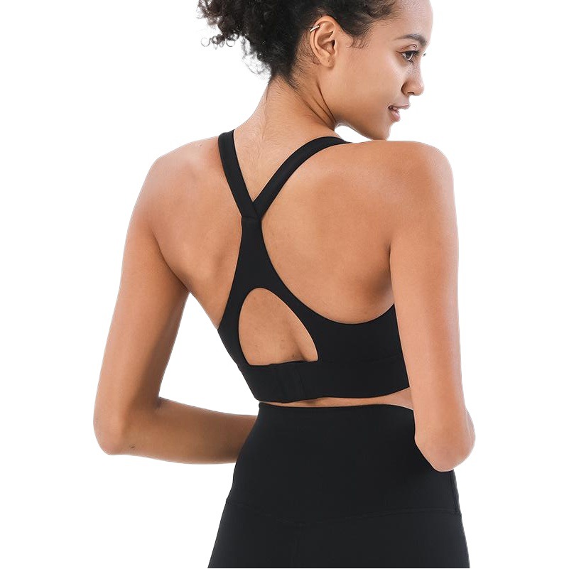 2022 de doble cara cepillado Cruz espalda hebilla a prueba de golpes yoga deportes sujetador fitness chaleco deportes ropa interior