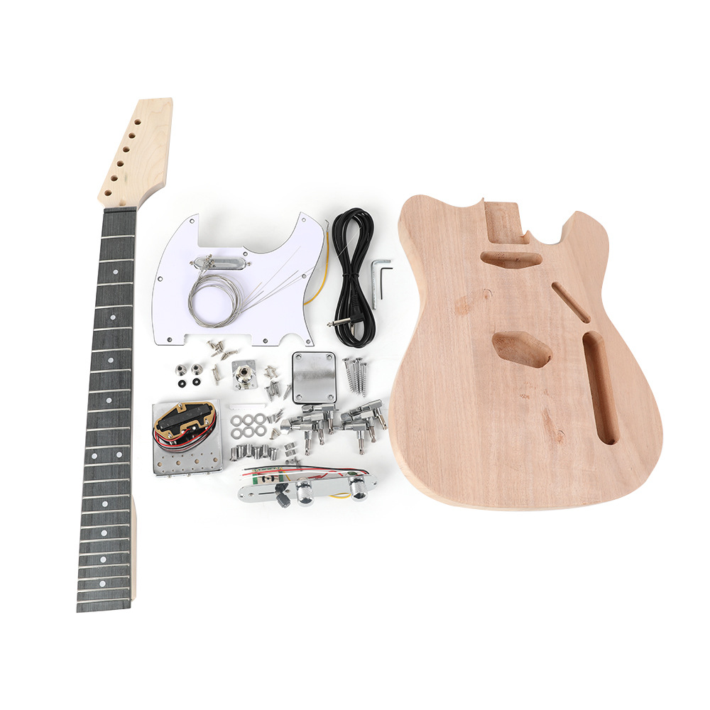 Cross-border processing of rock instruments DIY electric guitar musical instrument kit electric guitar semi-finished barrel point guitar