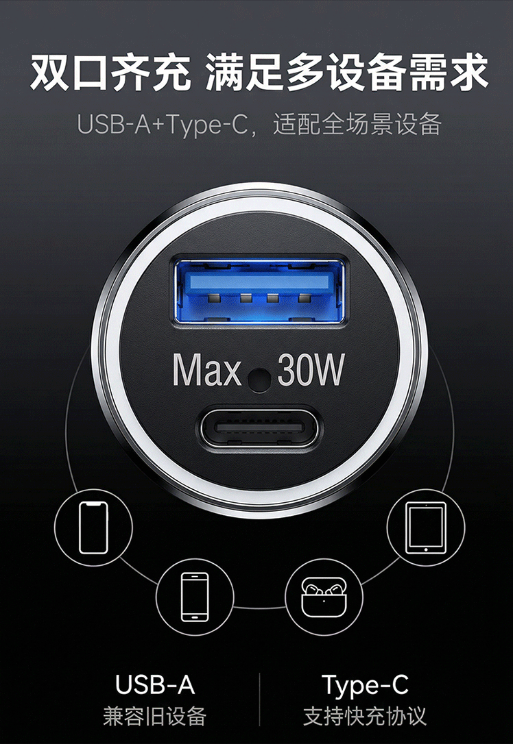 Cross-border car cigarette lighter fast-charging interface dual-system positioning navigation data-free anti-loss device direct from the factory
