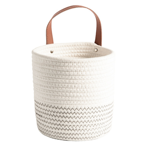 Storage basket desktop woven cosmetics storage basket hanging basket wall-mountable storage basket small flower basket portable kitchen utensils Nordic