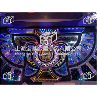 Stainless Steel Pillar Partition Hotel Background Wall Wall Cabinet Ceiling Decoration Aluminum Plate Decoration