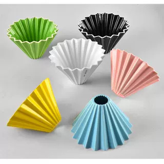 Ceramic Coffee Origami Filter Cup V60 Filter Cup Conical Cake Cup Drip-type Earless Coffee Utensil Accessories