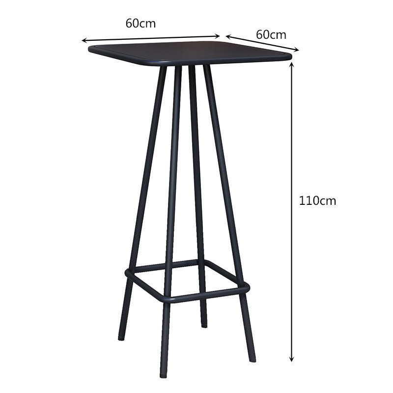 屋外の金属のテーブルと椅子の喫茶店のミルクティーの店の露天の小さい円卓の庭のベランダの防水の鉄の芸のテーブルと椅子のセット