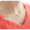 Necklace from pearl, cute pendant, short chain for key bag , simple and elegant design, wholesale