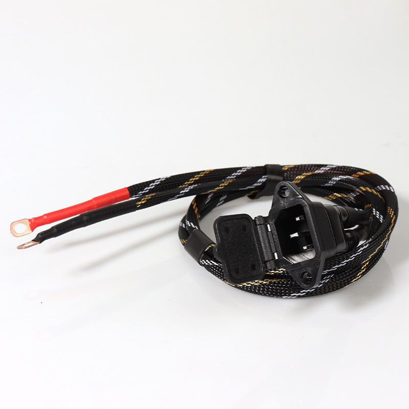 High-Power Electric Vehicle Charging Port Lithium Battery 6-Square-Hole Socket with Flame-Retardant Net for Electric Vehicles, Battery Cars, and Tricycles