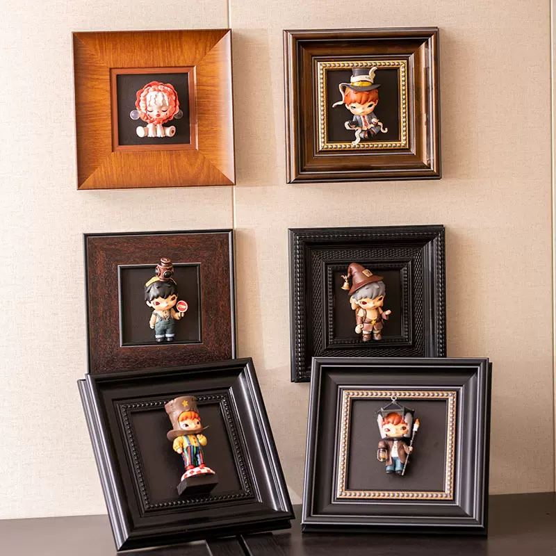 DIY玄关盲盒相框可置物挂画高级感客厅摆画小野泡泡玛特收纳壁画