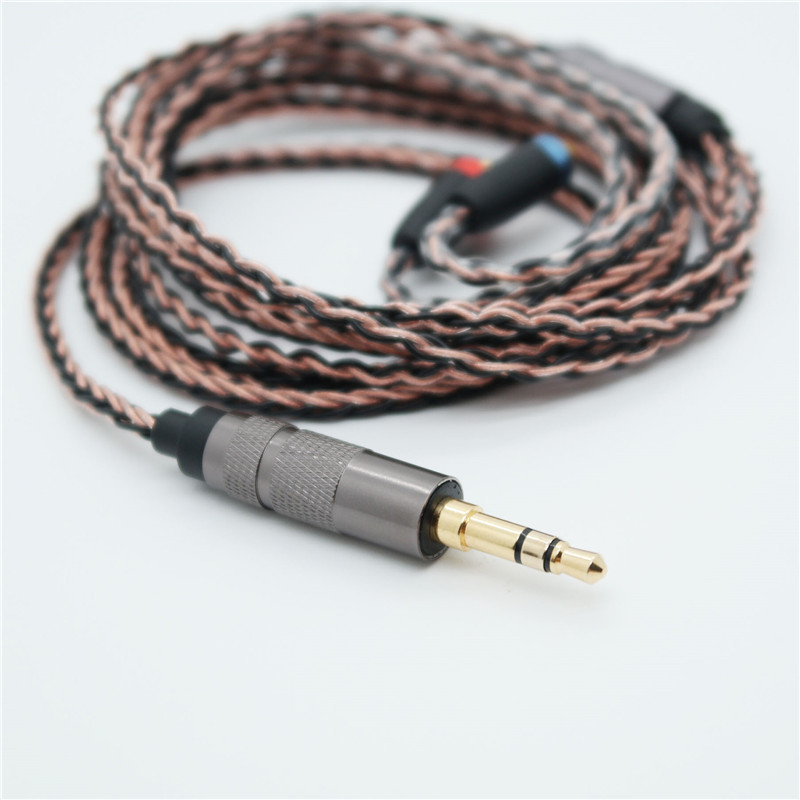 Zhongshan Zhensheng 8 hilos de alambre de cobre libre de oxígeno mezclado MMCX reemplazo enchufable MP3 Cable de auriculares SE535UE900