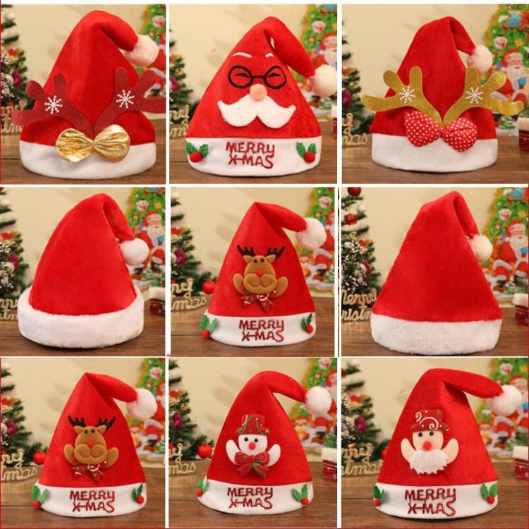 Christmas Hats for Kidsren, Adults, Boys and Girls, Thickeneded Plush Hats for the Elderly, Gifts, Christmas Decorations