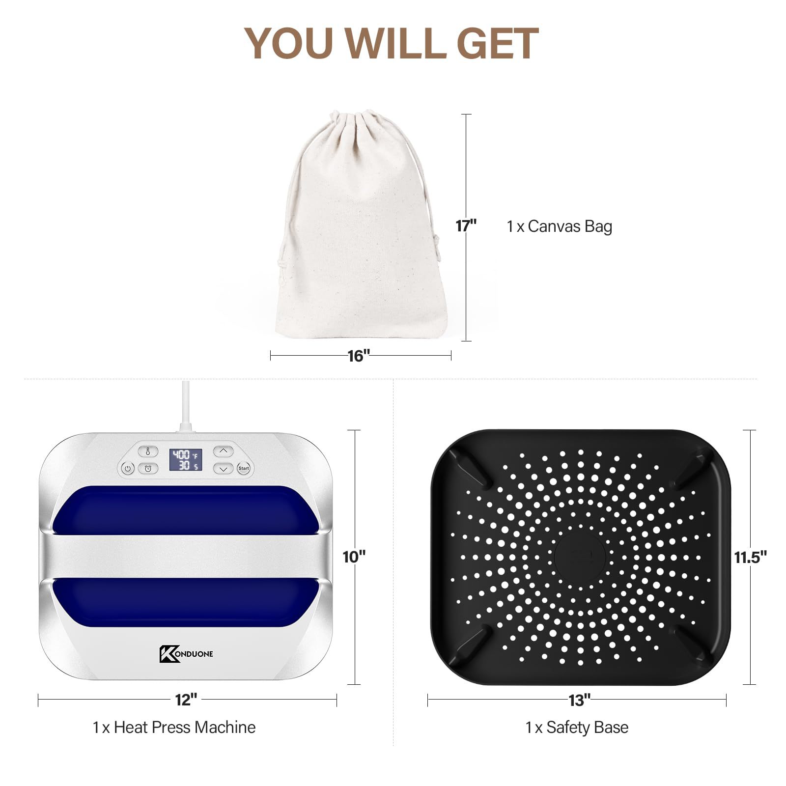 大尺寸便携式烫画机12x10in烫印机迷你热压机30*25cm烫画机