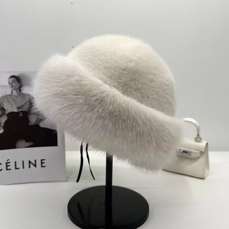 200g Weight Beanie Hat Hats Type Daily Occasion Polyester Material Solid Color Pattern Autumn&Winter Season Women's Gender Simple Style, IG Style Style Eaveless Rim Winter Woolen Hat Women's Autumn And Winter Korean Warm Hat Fashion Solid Color Face-Looking Little Wild Mongolian Hat Thickened 9