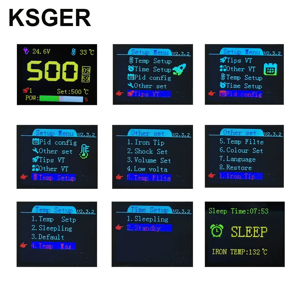 Плата управления KSGER V2.3 для паяльной станции T12 DIY, подставка для паяльника, LCD дисплей, ремонт компьютеров и мобильных телефонов