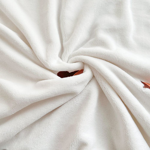 Infant Milk Velvet Cover Blanket Bean Bean Blanket Embroidered Shell Edge Baby Blanket Children Kindergarten Air Conditioned Blanket Wholesale