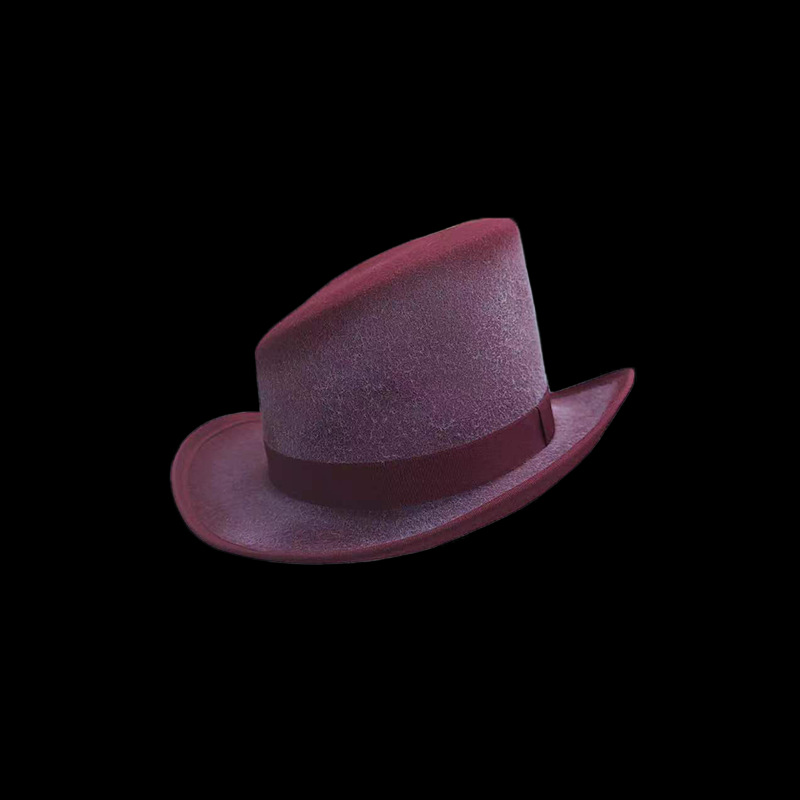 Cappello in feltro di lana con bordi piegati alla moda, decorazione a nastro, stile vintage, molto venduto_voghion.com