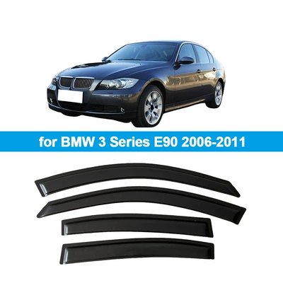 Suitable for Bmw 3 Series E90 2006-2011 Sedan Short-Wheelbase Rain Shield Deflector Rain Eyebrow (Rain shield) - for-bmw-3-series-e90-2006-2011-sedan4pcs