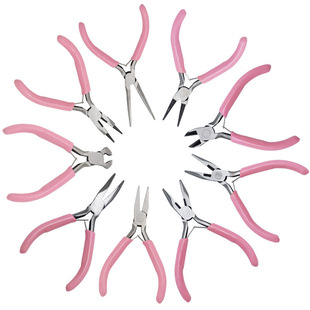 Handmade DIY Pink Needle-Nose Pliers Jewelry Pliers Multifunctional Jewelry Pliers Set Mini Jewelry Winding Beading Tool