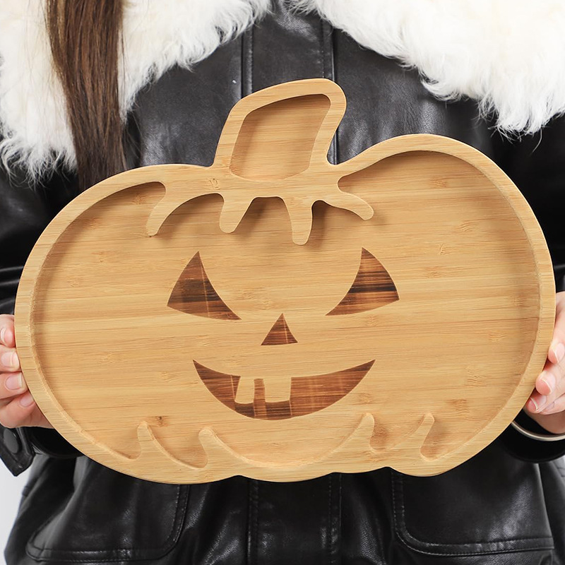 bandeja de bambú creativa de dulces de forma extraña bandeja de bocadillos fiesta de cumpleaños regalo de Pascua bambú y madera snack bandeja de desayuno