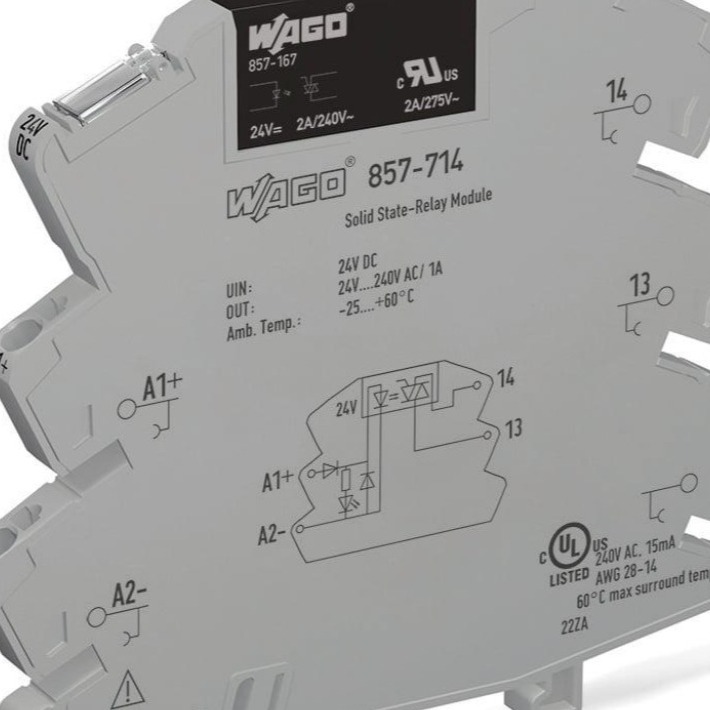 WAGO固态继电器模块 857-714 24VDC 857-167 24V议价