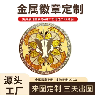 金属徽章透明漆创意胸针纪念章公司年会周年庆各种活动胸章