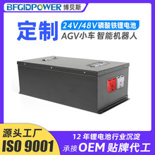 AGV小車鋰電池24V48V物流搬運車工業機器人叉車帶通訊大容量電瓶