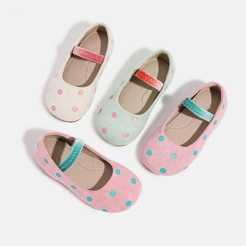 Женские кожаные туфли 2025 весна и осень новый балет круглые головки маленькие божьи ботинки для девочек обувь принцесса женская сокровищница допамина