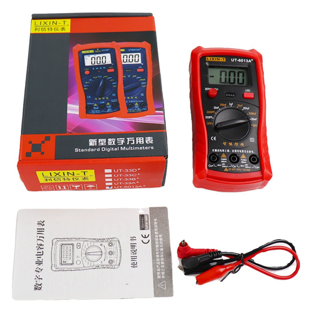 Lixin UT6013A высокоточный цифровой измеритель емкости, измерительный прибор, детектор большой емкости, профессиональный измерительный прибор
