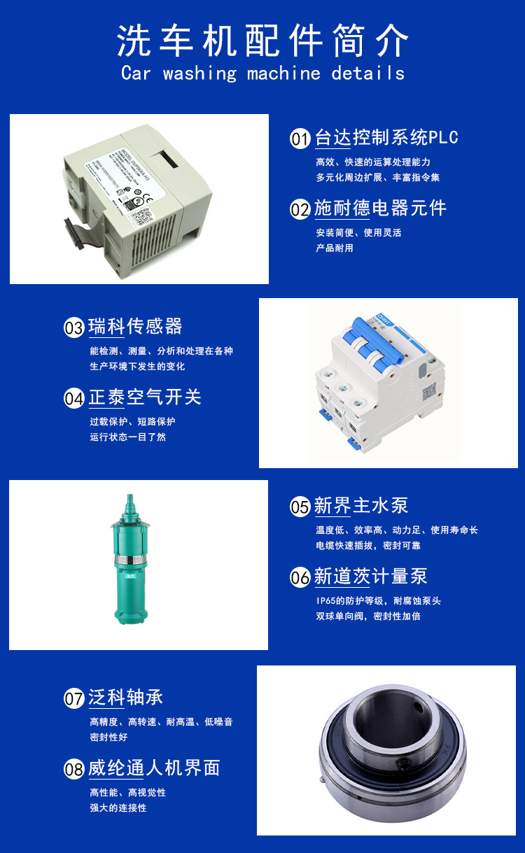 Commercial Brush-Type Car Wash Machine, High-Pressure Spray for Quick Cleaning, Fully Automatic Car Wash Equipment for Gas Stations