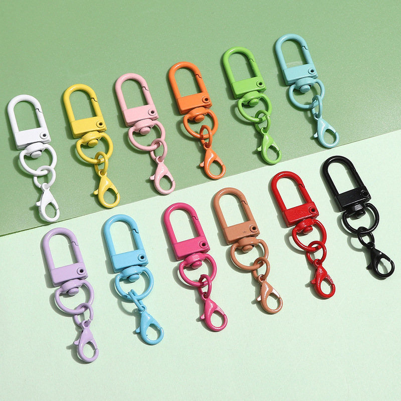 Color Paint Lobster Chain Keychain Handmade DIY Accessories Doll Hanging Buckle Bag Pendant Buckle