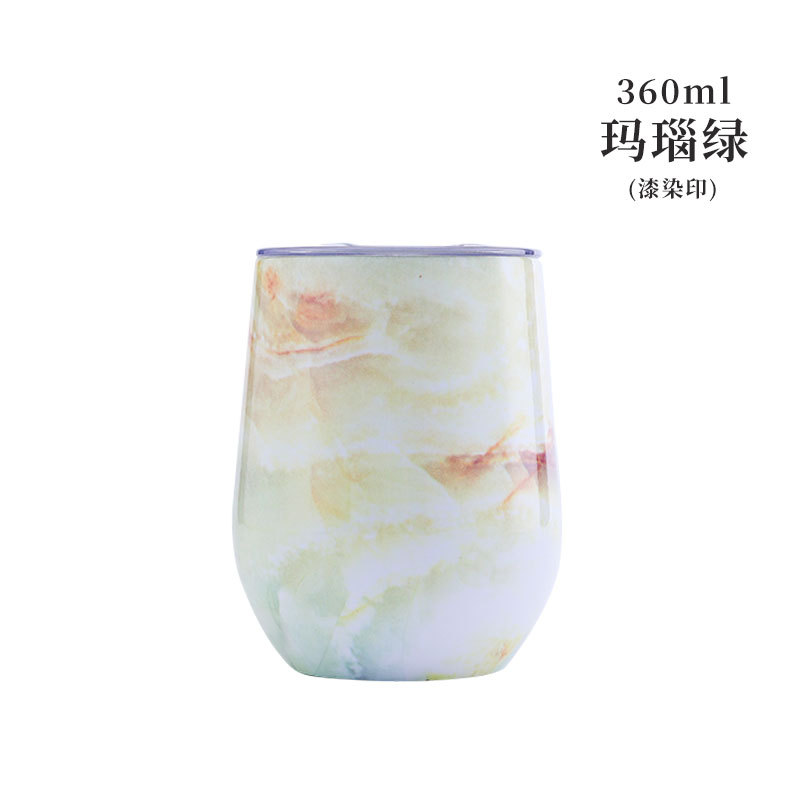Taza de cáscara de huevo transfronteriza, taza de vino tinto de acero inoxidable de doble capa, taza de agua de gran barriga, taza de huevo al vacío en forma de U, taza termo, taza de cáscara de huevo