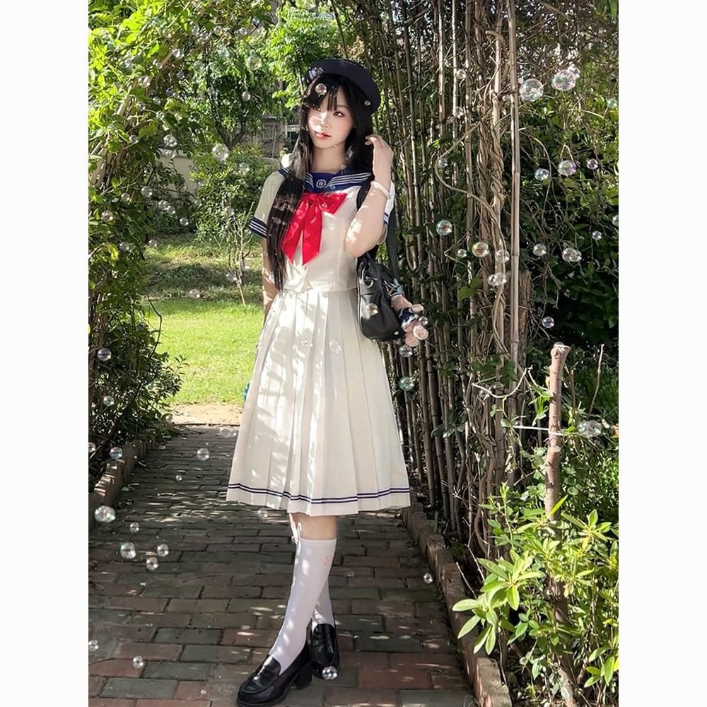 甜嗑jk【小野】原创正版JK制服日系收腰学院风显瘦短袖甜磕水手服