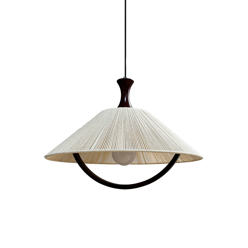 Landelier de restaurante japonés color nuez medieval viento tranquilo retro dormitorio sala de té estudio candelier de cabecera de cama retráctil