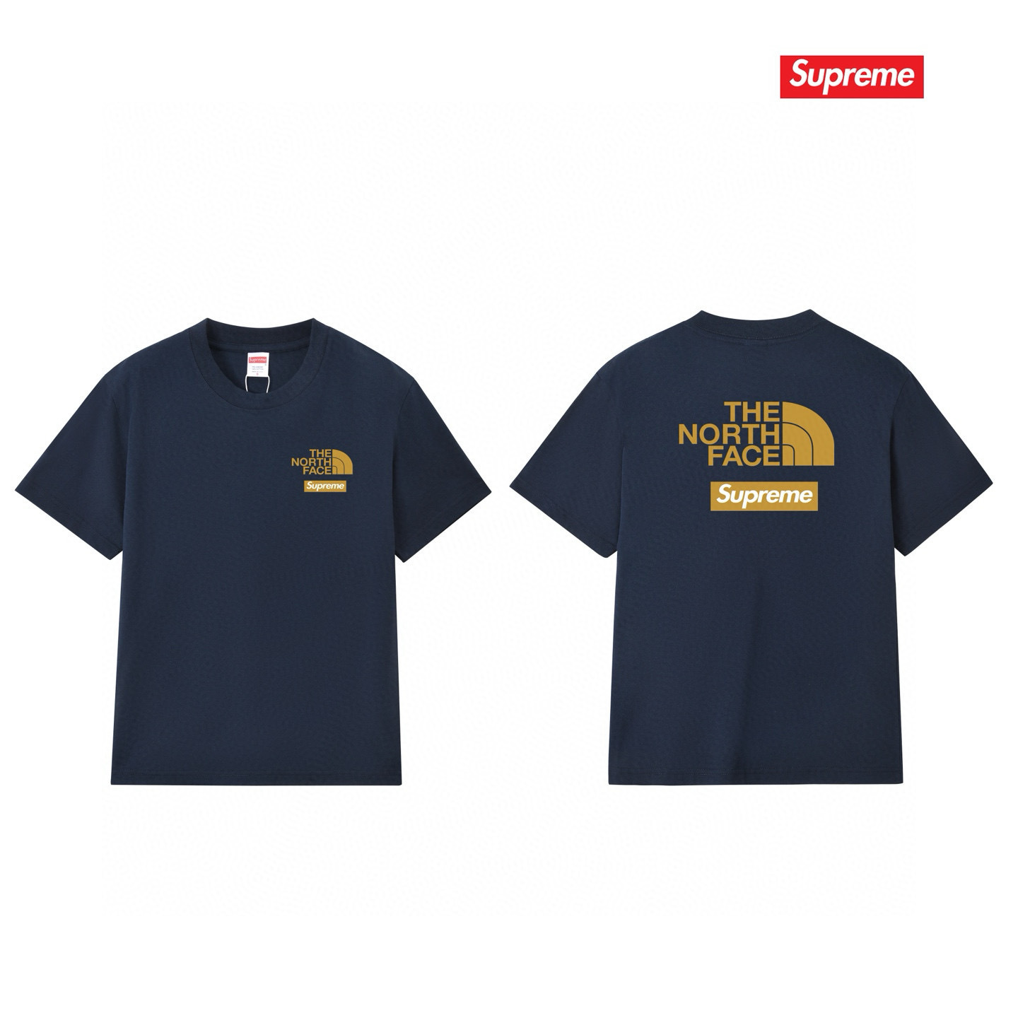 Supreme The North Face Metallic Logo T-shirt Navy